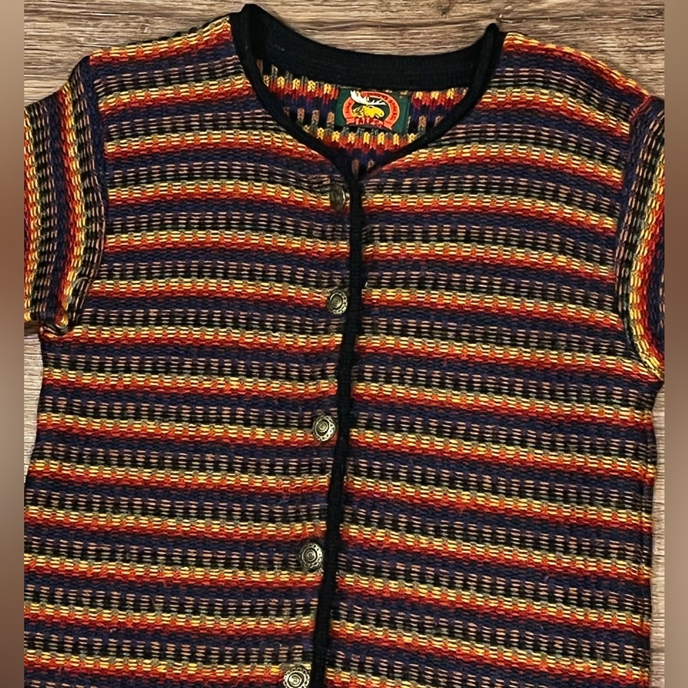Vintage Wool Sweater Cardigan ALPS fine women’s apparel oversized Small - Picture 3 of 9